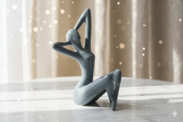 Designo Abstract Ceramic Woman Figurine Sculpture Ornament Gift Idea Statue - thumbnail 2