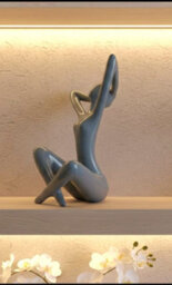 Designo Abstract Ceramic Woman Figurine Sculpture Ornament Gift Idea Statue - thumbnail 7