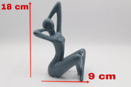 Designo Abstract Ceramic Woman Figurine Sculpture Ornament Gift Idea Statue - thumbnail 3