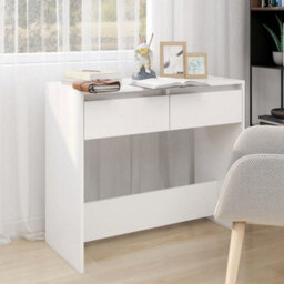 Berkfield Sturdy Console Table White 89X41X76.5 Cm Steel - thumbnail 2