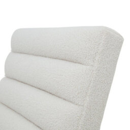 Wyld Haus Soft Cream Ribbed Bouclé Accent Chair With Black Metal Frame - thumbnail 4