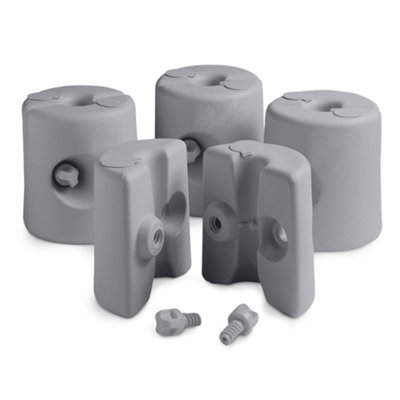 Vonhaus Gazebo Weights Set, 4 Pole Anchor Leg Weights For Gazebos, Marquees & Stalls, Weather Resistant, Fill With Sand Or Water - image 1