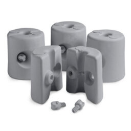 Vonhaus Gazebo Weights Set, 4 Pole Anchor Leg Weights For Gazebos, Marquees & Stalls, Weather Resistant, Fill With Sand Or Water - thumbnail 1
