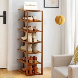 Slim 7 Tier Wood Shoe Rack Storage Organisers - thumbnail 6