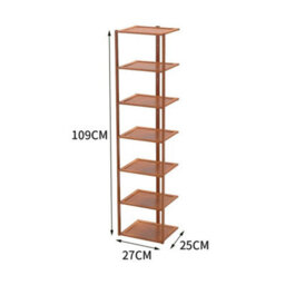 Slim 7 Tier Wood Shoe Rack Storage Organisers - thumbnail 2