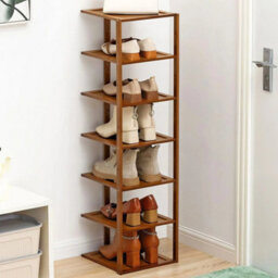 Slim 7 Tier Wood Shoe Rack Storage Organisers - thumbnail 4