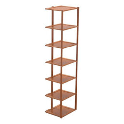 Slim 7 Tier Wood Shoe Rack Storage Organisers - thumbnail 1