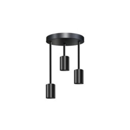 Industrial 3-Way Pendant Ceiling Light Black Hanging Lights With E27 Base For Living Room Bedroom Kitchen Hallway - thumbnail 8