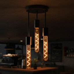 Industrial 3-Way Pendant Ceiling Light Black Hanging Lights With E27 Base For Living Room Bedroom Kitchen Hallway - thumbnail 6