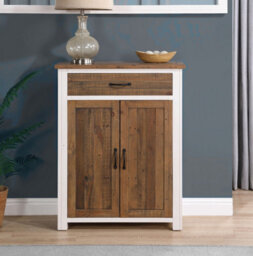 Baumhaus Splash Of White - Shoe Storage Cupboard With Drawer - thumbnail 2