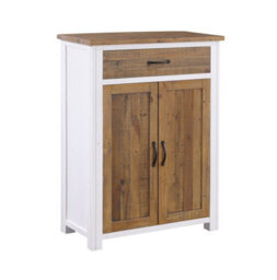 Baumhaus Splash Of White - Shoe Storage Cupboard With Drawer - thumbnail 4