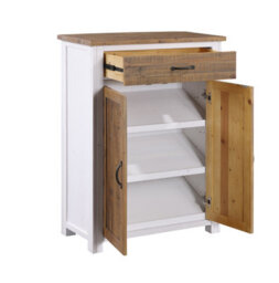 Baumhaus Splash Of White - Shoe Storage Cupboard With Drawer - thumbnail 6
