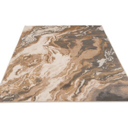 Loomed Silver Beige Metallic Marble Lustre Sheen Rug 190X280Cm - thumbnail 4