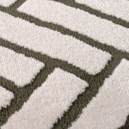 The Rugs Loft Olive And Ivory Herringbone Living Room Area Rug And Runners Soft Pile - thumbnail 5