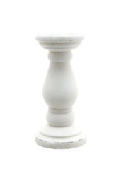 Serene Matt White Ceramic Candle Holder Minimalist Home Decor - thumbnail 1