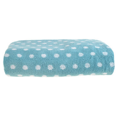 Allure Bath Fashions Patterned Polka Dot Bath Sheet - Duckegg - image 1