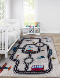 RugsX Junior 52242.801 Washing Carpet City, Streets For Children Anti-Slip - 200X290 Cm - thumbnail 5