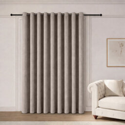 Oxford Homeware Eyelet Linen Curtains Beige Fully Lined 100% Blackout Thermal Insulated Curtain Single Panel (W)168Cmx(L)213Cm - thumbnail 7