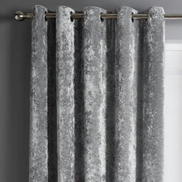 Intimates Crushed Velvet Ready Made Eyelet Curtains - Emerald - thumbnail 2
