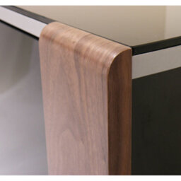 "Mda Designs Sirius 850 Black Remote Friendly Beam Thru Glass Door Walnut/oak Trims Up To 40"" Lcd/plasma/led Cabinet Tv" - thumbnail 5
