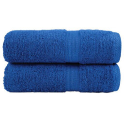 Berkfield Premium Guest Towels Solund 2Pcs Blue 30X50Cm 600Gsm