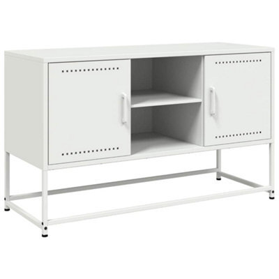 Berkfield Industrial Tv Cabinet White 100.5X39X60.5 Cm Steel - image 1