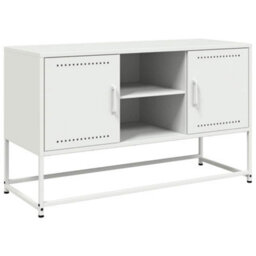 Berkfield Industrial Tv Cabinet White 100.5X39X60.5 Cm Steel - thumbnail 1