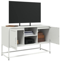 Berkfield Industrial Tv Cabinet White 100.5X39X60.5 Cm Steel - thumbnail 5