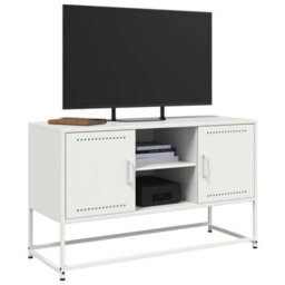 Berkfield Industrial Tv Cabinet White 100.5X39X60.5 Cm Steel - thumbnail 4