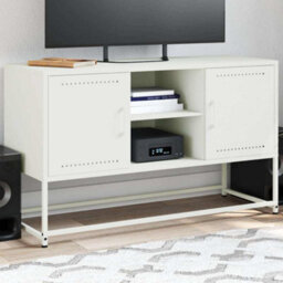 Berkfield Industrial Tv Cabinet White 100.5X39X60.5 Cm Steel - thumbnail 2