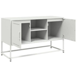 Berkfield Industrial Tv Cabinet White 100.5X39X60.5 Cm Steel - thumbnail 9