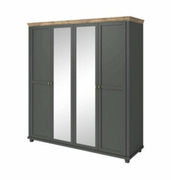 Arte Evora 20 Hinged Wardrobe W2000mm H2160mm D620mm - Green & Oak Lefkas Harmony - thumbnail 2