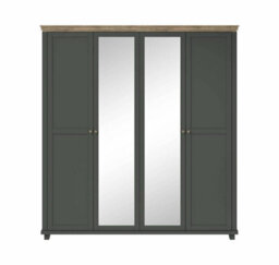 Arte Evora 20 Hinged Wardrobe W2000mm H2160mm D620mm - Green & Oak Lefkas Harmony - thumbnail 4