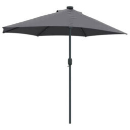 Berkfield Modern Garden Parasol With Led Strip Lights Anthracite Fabric - thumbnail 7