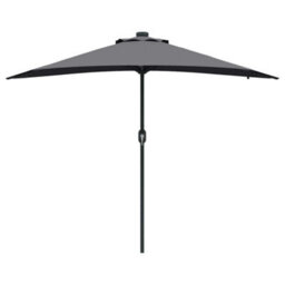 Berkfield Modern Garden Parasol With Led Strip Lights Anthracite Fabric - thumbnail 5