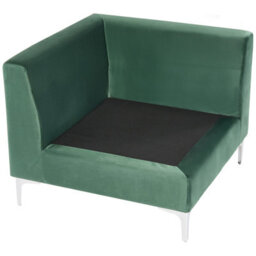 Beliani  Corner Seat Evja Velvet Green - thumbnail 8