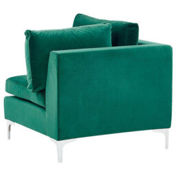 Beliani  Corner Seat Evja Velvet Green - thumbnail 6