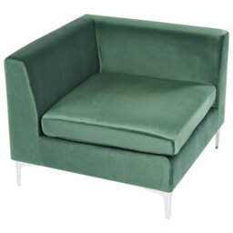 Beliani  Corner Seat Evja Velvet Green - thumbnail 7