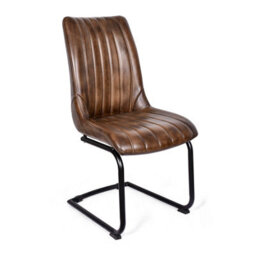 Real Genuine Leather Kitchen Dining Chair Tan Brown 91Cm High X 48Cm Wide X 61Cm Deep Only Legs To Attach - thumbnail 1
