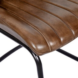 Real Genuine Leather Kitchen Dining Chair Tan Brown 91Cm High X 48Cm Wide X 61Cm Deep Only Legs To Attach - thumbnail 5