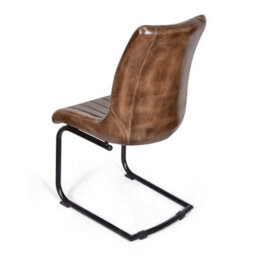 Real Genuine Leather Kitchen Dining Chair Tan Brown 91Cm High X 48Cm Wide X 61Cm Deep Only Legs To Attach - thumbnail 3