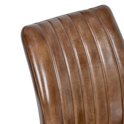 Real Genuine Leather Kitchen Dining Chair Tan Brown 91Cm High X 48Cm Wide X 61Cm Deep Only Legs To Attach - thumbnail 6