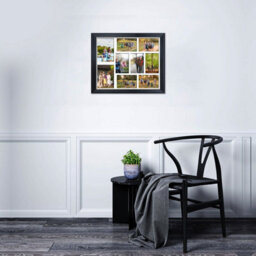 AK Frames 20X16 Black Classic Multi Photo Frame With White Mount - Holds 9 Apertures (2X) 7X5, (7X) 6X4 Photos - thumbnail 3