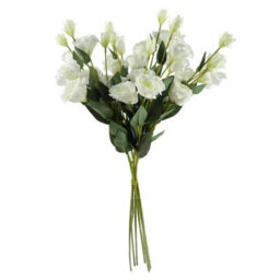 Leaf Pack Of 6 X 80Cm Artificial White Wild Rose Stem - 36 Flowers - thumbnail 2