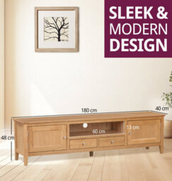 Hallowood Furniture Hereford Long Tv Unit - thumbnail 3