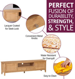 Hallowood Furniture Hereford Long Tv Unit - thumbnail 2