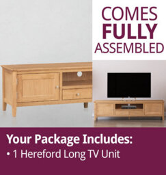 Hallowood Furniture Hereford Long Tv Unit - thumbnail 7