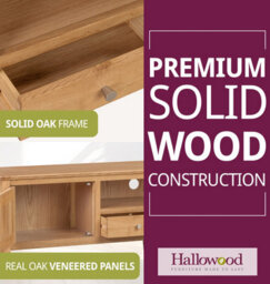 Hallowood Furniture Hereford Long Tv Unit - thumbnail 4