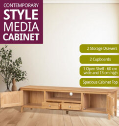 Hallowood Furniture Hereford Long Tv Unit - thumbnail 5