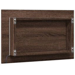 Walplus Led Bathroom Mirror Brown Oak 60X8.5X38 Cm Engineered Wood - thumbnail 8